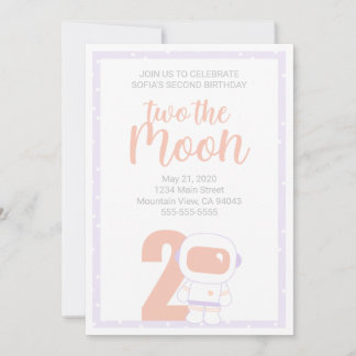 Space Girls Party Invitations