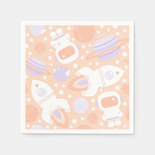 Space Girls Party Napkins