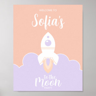 Space Girls Two the Moon Party Theme Poster