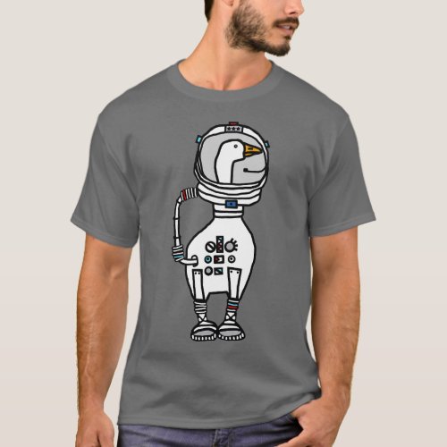Space Goose Astronaut T_Shirt