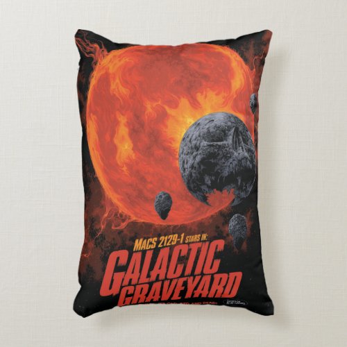 Space Graveyard Skull Halloween Galaxy of Horrors Accent Pillow