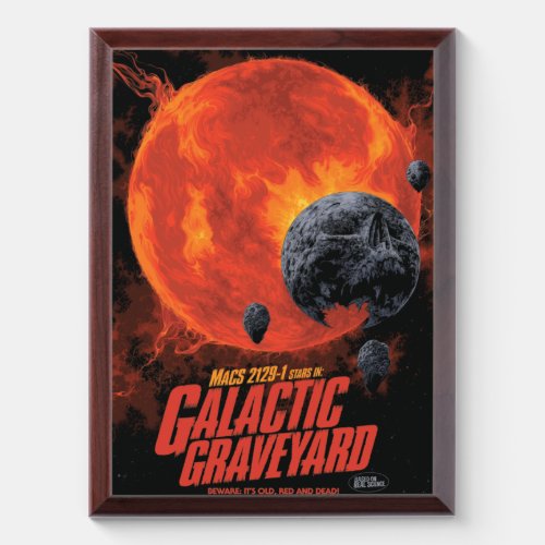 Space Graveyard Skull Halloween Galaxy of Horrors Award Plaque