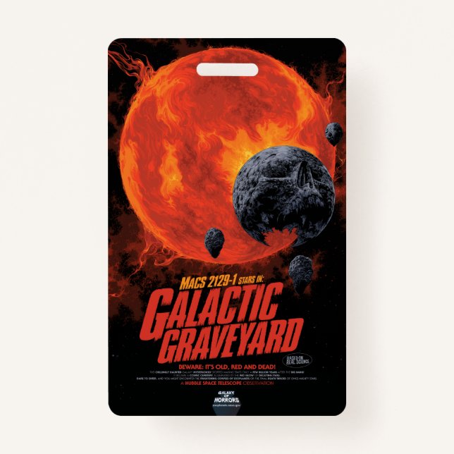 Space Graveyard Skull Halloween Galaxy of Horrors Badge (Front)