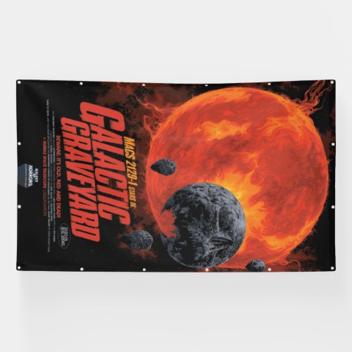 Space Graveyard Skull Halloween Galaxy of Horrors Banner