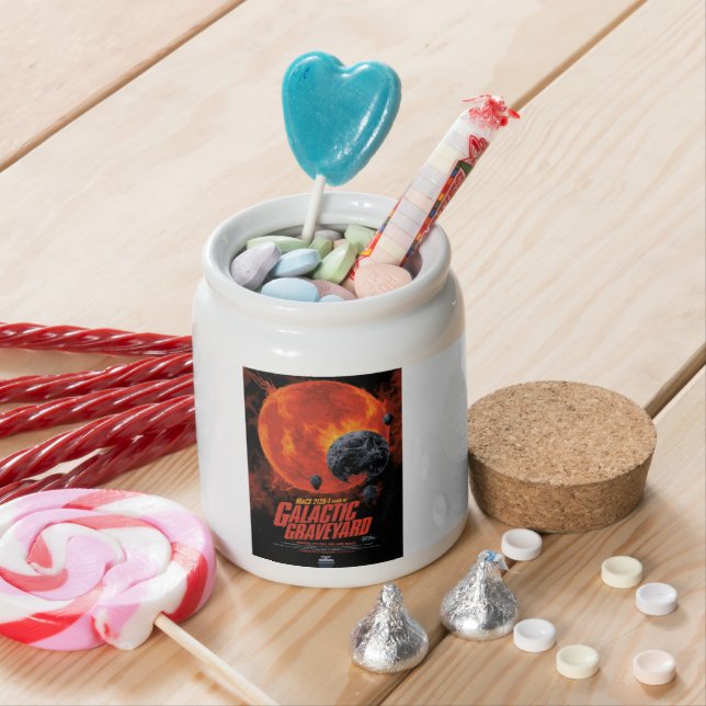 Space Graveyard Skull Halloween Galaxy of Horrors Candy Jar (In Situ)