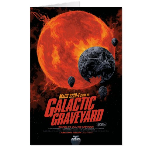 Space Graveyard Skull Halloween Galaxy of Horrors Card