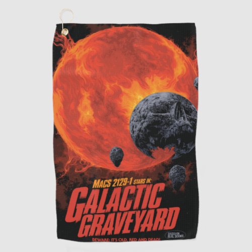 Space Graveyard Skull Halloween Galaxy of Horrors Golf Towel