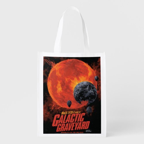 Space Graveyard Skull Halloween Galaxy of Horrors Grocery Bag