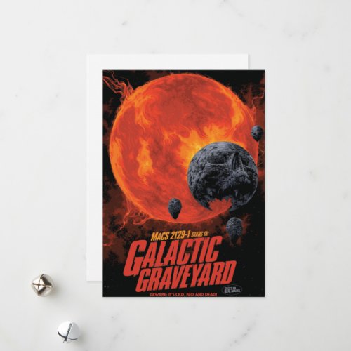 Space Graveyard Skull Halloween Galaxy of Horrors Holiday Card