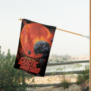 Space Graveyard Skull Halloween Galaxy of Horrors House Flag