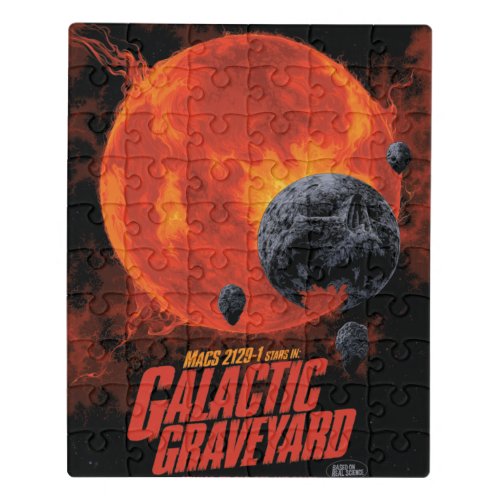 Space Graveyard Skull Halloween Galaxy of Horrors Jigsaw Puzzle