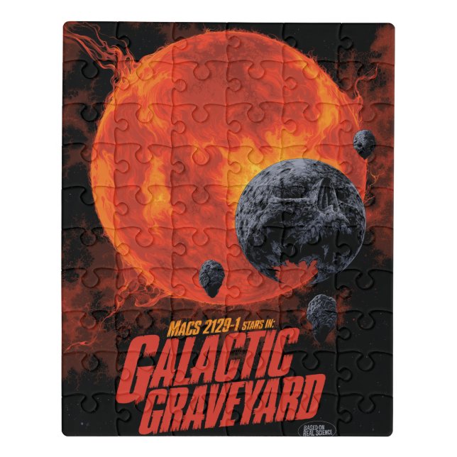 Space Graveyard Skull Halloween Galaxy of Horrors Jigsaw Puzzle (Puzzle Vertical)