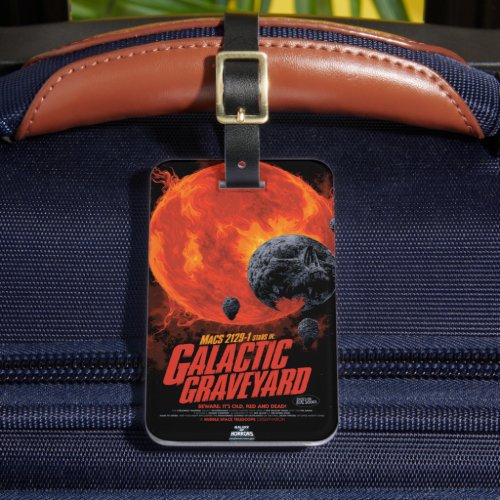 Space Graveyard Skull Halloween Galaxy of Horrors Luggage Tag