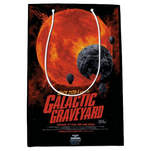 Space Graveyard Skull Halloween Galaxy of Horrors Medium Gift Bag