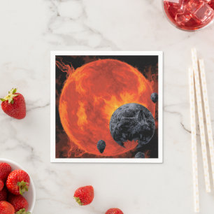 Space Graveyard Skull Halloween Galaxy of Horrors Napkins