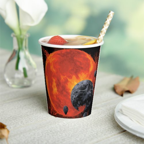 Space Graveyard Skull Halloween Galaxy of Horrors Paper Cups