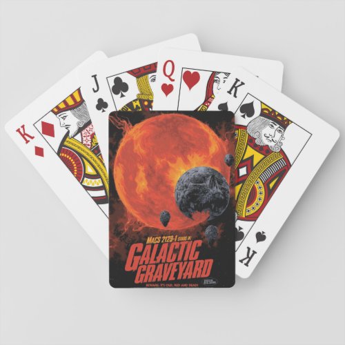 Space Graveyard Skull Halloween Galaxy of Horrors Playing Cards