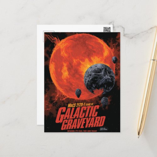 Space Graveyard Skull Halloween Galaxy of Horrors Postcard