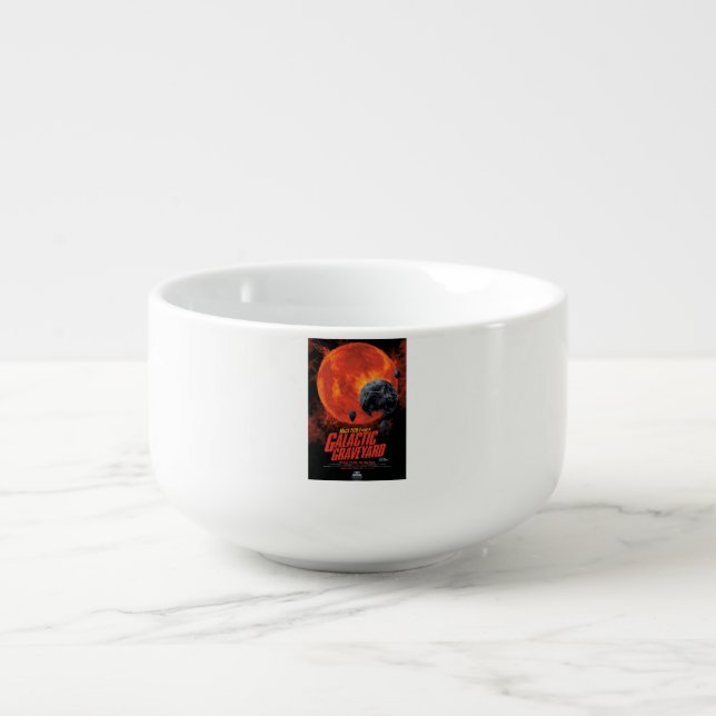 Space Graveyard Skull Halloween Galaxy of Horrors Soup Mug (Front)