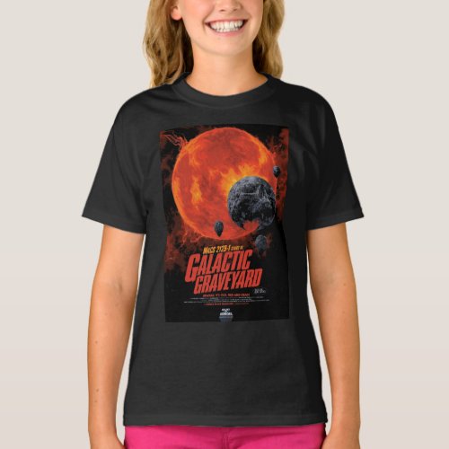 Space Graveyard Skull Halloween Galaxy of Horrors T_Shirt