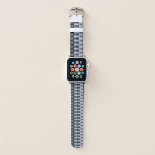 Space Gray Contemporary Abstract Stripe Pattern Apple Watch Band