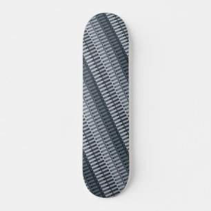 Space Gray Contemporary Abstract Stripe Pattern Skateboard Deck