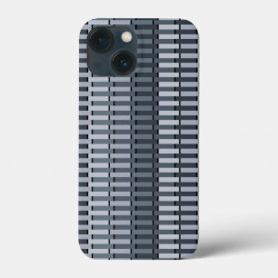 Space Gray Contemporary Stripe Pattern iPhone 13 Mini Case