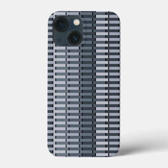 Space Gray Contemporary Stripe Pattern Case-Mate iPhone Case (Back)