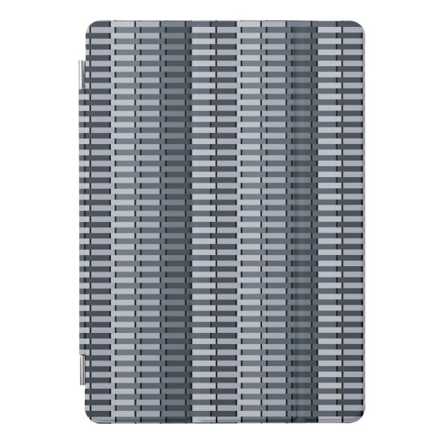 Space Gray Contemporary Stripe Pattern iPad Pro Cover (Front)