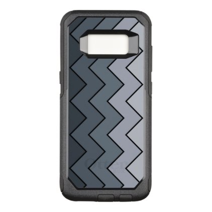 Space Gray Contemporary Zigzag Wavy Pattern OtterBox Commuter Samsung Galaxy S8 Case