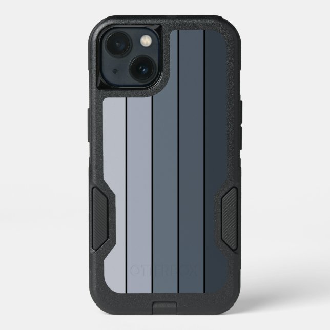 Space Gray Stripes Otterbox iPhone Case (Back)