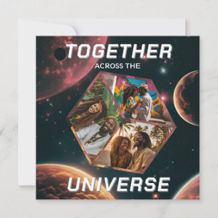 Space Greeting Universe Photos 3D Cube