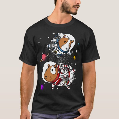 Space Guinea Pigs Astronauts Cosmic Cavy Pet T_Shirt