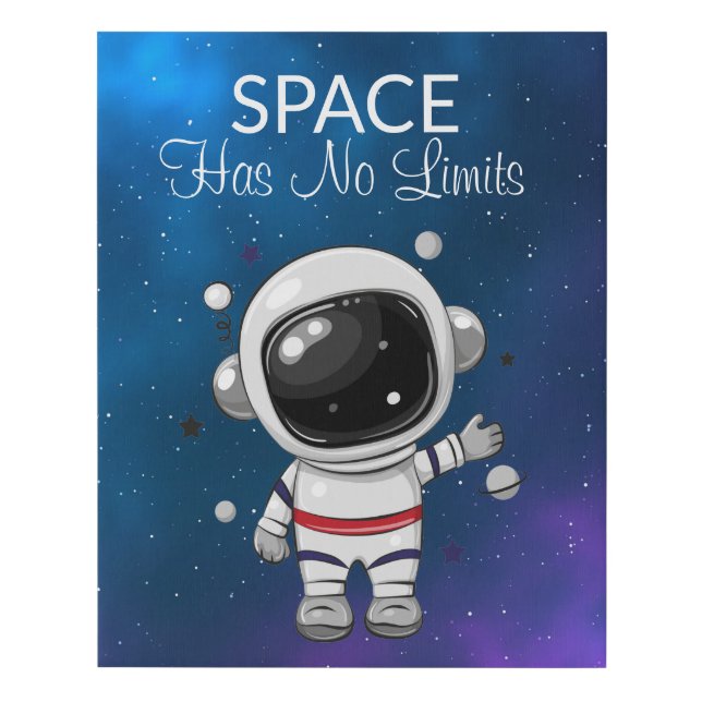Space Has No Limits Faux Canvas Print (Front)