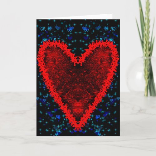 Space Heart Valentineâs Day Card