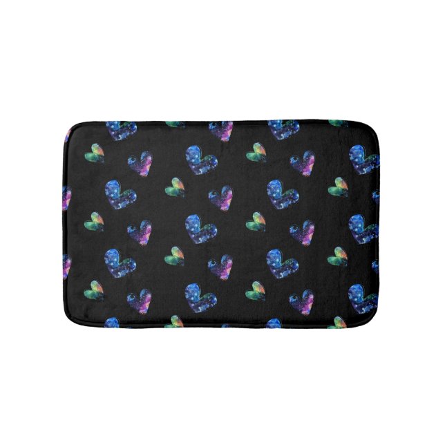 Space Hearts Bath Mat (Front)