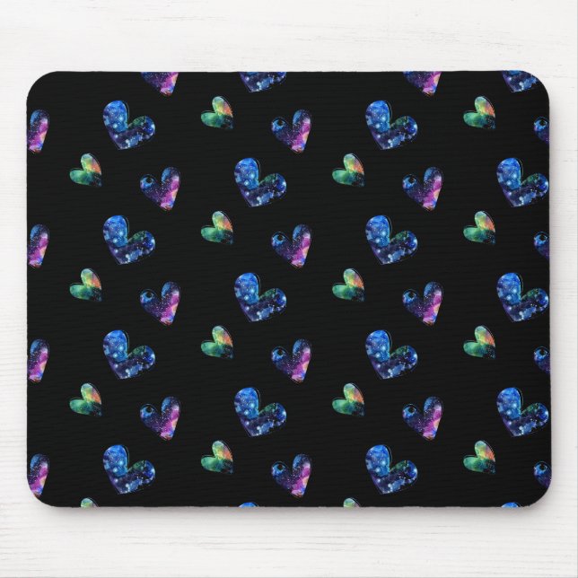 Space Hearts Mouse Pad (Front)