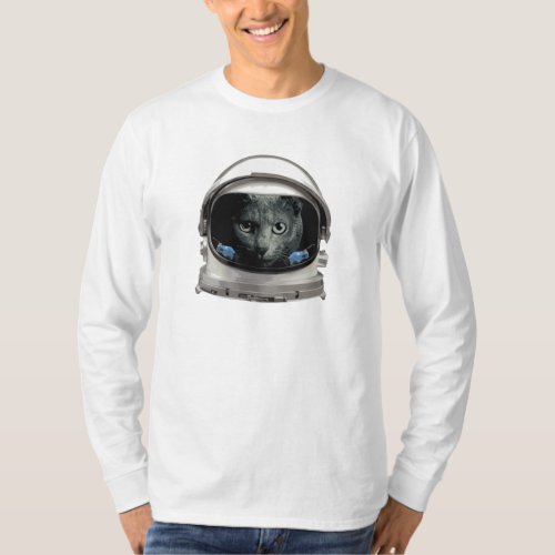 Space Helmet Astronaut Cat T_Shirt