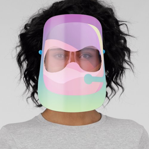 Space Helmet Pink Galaxy Ombre Astronaut Face Shield