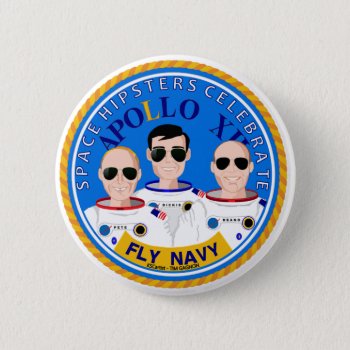 Space Hipsters Apollo 12 Anniversary Button by SpaceHipsters at Zazzle