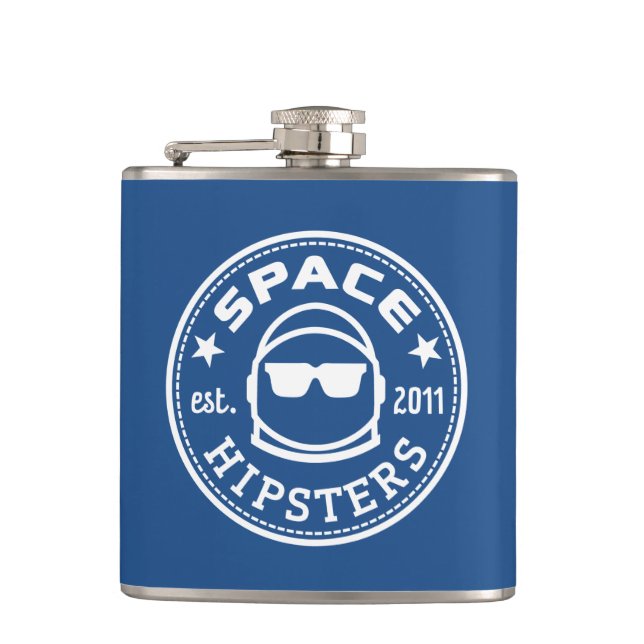 Space Hipsters Logo Flask! Hip Flask (Front)