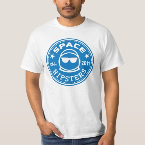 Space Hipsters Mens Logo Tee White