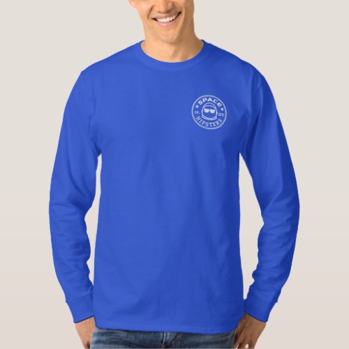Space Hipsters Mens Long Sleeve Logo Shirt
