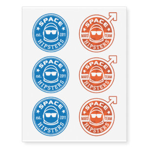 Space Hipsters® Temporary Tattoos
