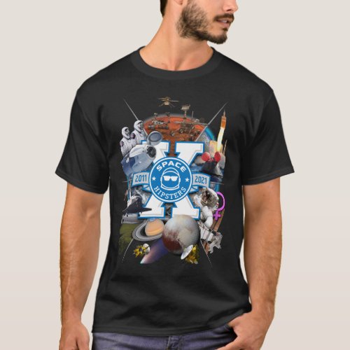 Space Hipsters X Collage T_Shirt _ Mens Black