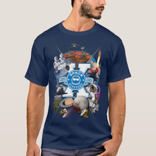 Space Hipsters X Collage T_Shirt _ Mens Navy