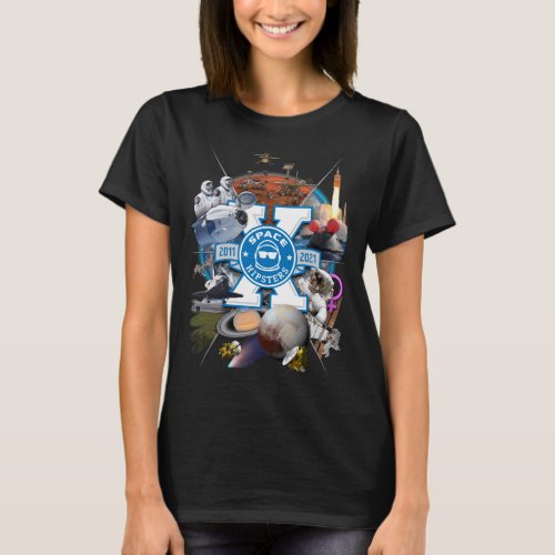Space Hipsters X Collage T_Shirt _ WomensBlack
