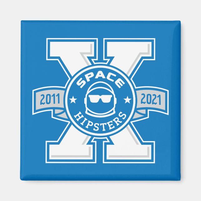 Space Hipsters® X Logo 2" Magnet (Front)