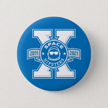 Space Hipsters® X Logo Button by SpaceHipsters at Zazzle