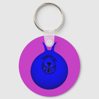 Space Hopper Keyring Blue/Purple